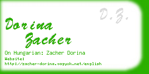 dorina zacher business card